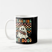 Lehrerin Niedlich Ghost Groovy Lehrer Halloween Le Kaffeetasse (Links)