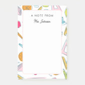 Lehrerin Niedlich Post-it Klebezettel (Vorderseite)