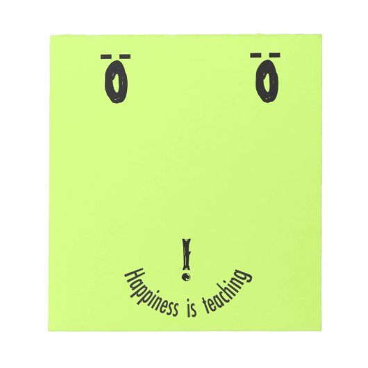 Lehrerin Note Design Notizblock (Vorderseite)