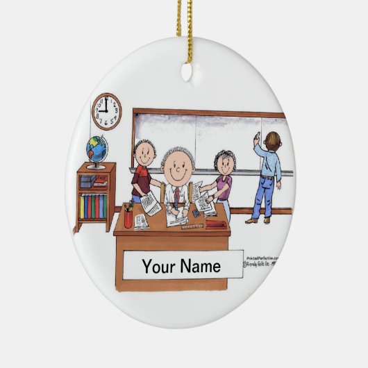 Lehrerin, Oberschule - Männer Keramikornament (Rechts)