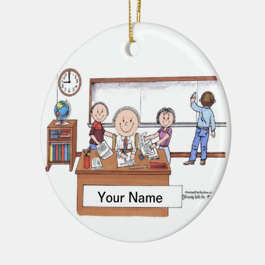 Lehrerin, Oberschule - Männer Keramikornament (Links)