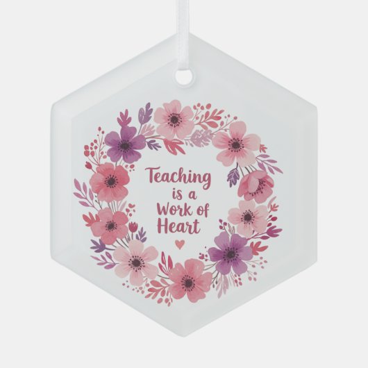Lehrerin Ornament Aus Glas (Vorderseite)