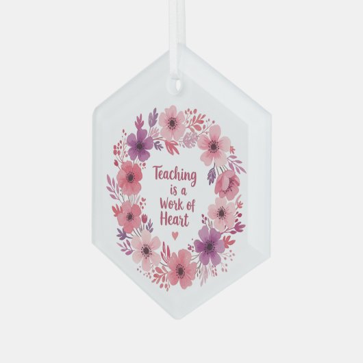Lehrerin Ornament Aus Glas (Vorderseite Links)