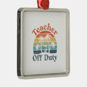 Lehrerin Ornament Aus Metall (Rechts)