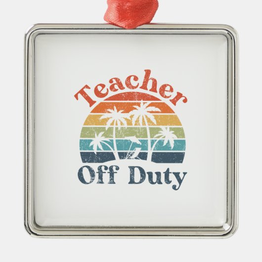 Lehrerin Ornament Aus Metall (Vorne)