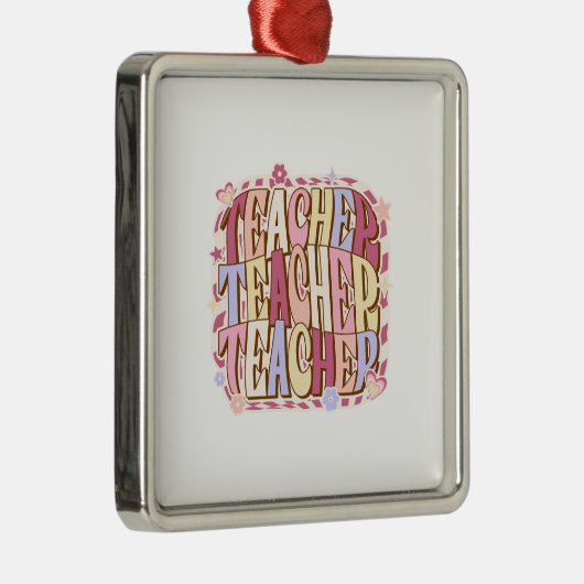 Lehrerin Ornament Aus Metall (Rechts)