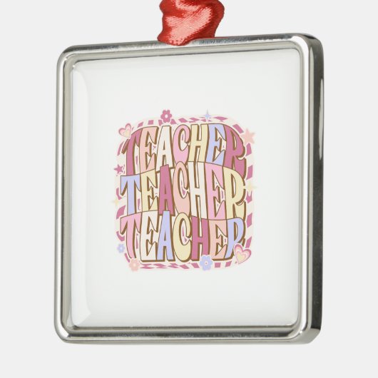Lehrerin Ornament Aus Metall (Links)