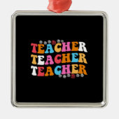 Lehrerin Ornament Aus Metall (Vorne)