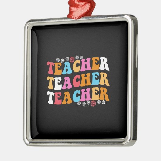 Lehrerin Ornament Aus Metall (Links)