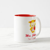 Lehrerin Owl Zweifarbige Tasse (VorderseiteRechts)