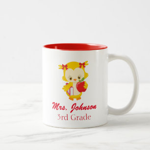 Lehrerin Owl Zweifarbige Tasse