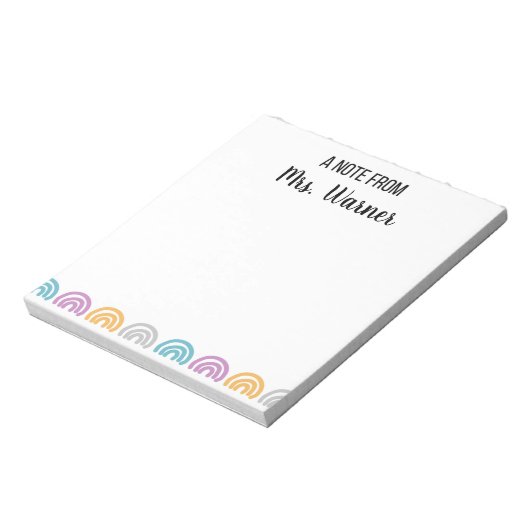 Lehrerin - Personalisiert Notizblock (Rotiert)