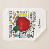 Lehrerin Personalisiert Sherpa Blanket Sherpadecke (Vorderseite (Horizontal))