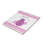 Lehrerin Pink und Lila Ladybug Fliese (Seite)