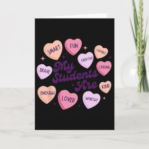 Lehrerin Positive Bestätigungen Valentins-Schokola Karte