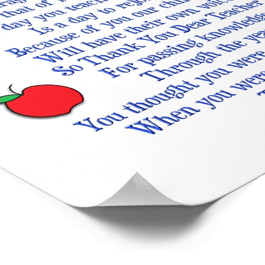 Lehrerin Poster (Ecke)