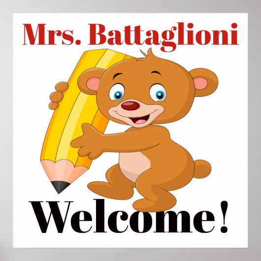 Lehrerin Poster (Vorne)