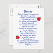 Lehrerin Postkarte (Vorne/Hinten)