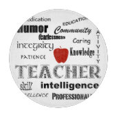 Lehrerin Pride+Red Apple Schneidebrett (Vorderseite)