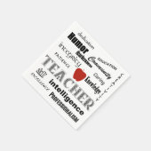 Lehrerin Pride+Red Apple Serviette (Ecke)