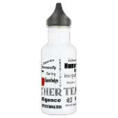 Lehrerin Pride+Red Apple Trinkflasche (Links)