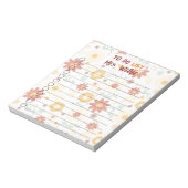 Lehrerin Principal Fall florale Gewohnheit zu tun Notizblock (Rotiert)