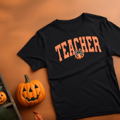 Lehrerin Pumpkin Kariert T-Shirt