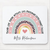 Lehrerin Rainbow Custom Mousepad (Vorne)
