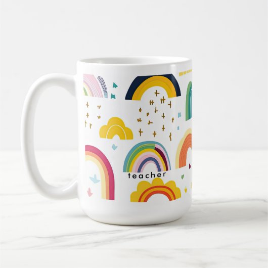 Lehrerin Rainbow Kaffeetasse (Links)