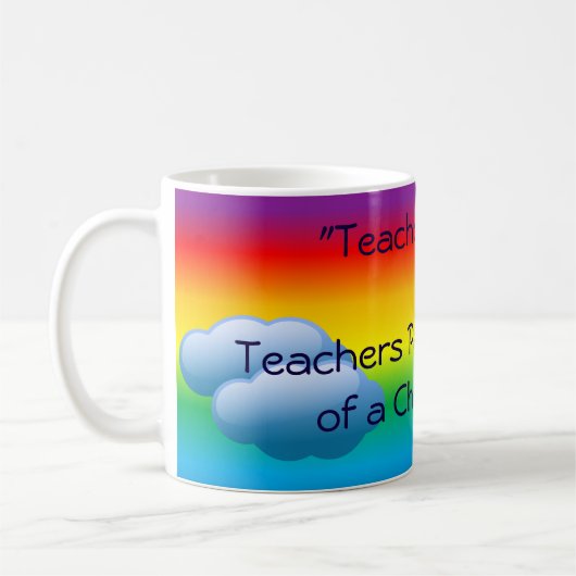 Lehrerin Rainbow Tasse Kaffee Tasse Cup (Links)