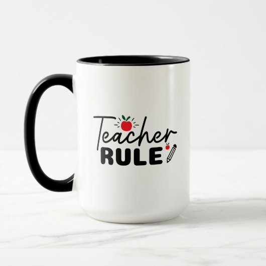 Lehrerin Regel Wordart Tasse (Links)