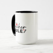 Lehrerin Regel Wordart Tasse (Vorderseite Links)