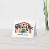 Lehrerin Regenbogen Danke Karte (Vorderseite)