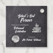 Lehrerin Rentenkasse Blackboard Nostalgie Geschenkanhänger (Rückseite)