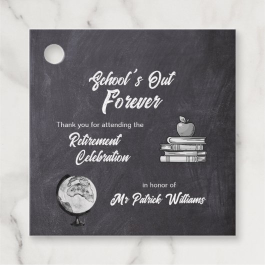 Lehrerin Rentenkasse Blackboard Nostalgie Geschenkanhänger (Vorderseite)