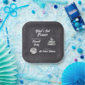 Lehrerin Rentenkasse Blackboard Nostalgie Pappteller (Party)