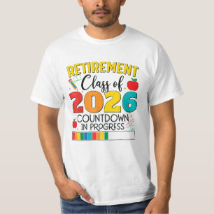 Lehrerin/Rentner Ruhestand Klasse 2026 Countdown T-Shirt