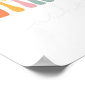 Lehrerin Retro Groovy Frauen glücklich ersten Tag Poster (Ecke)