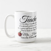 Lehrerin Rockstar Kaffeetasse (Links)