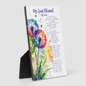 Lehrerin Ruhestandsgebet mit Regenbogenleuchter Fotoplatte (Seite)