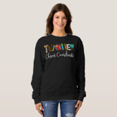 Lehrerin Ruler Apple Pencil Notebook Chaos Coo Sweatshirt (Vorne ganz)