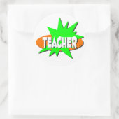 Lehrerin Runder Aufkleber (Tasche)