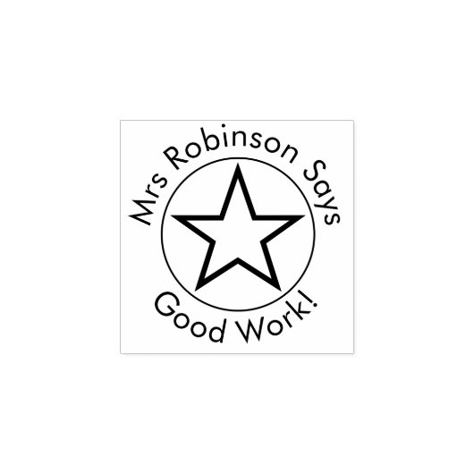 Lehrerin sagt gute Arbeit Gummistempel (Prägung)