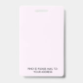 Lehrerin Schulschule Mama Ausweis Rosa Abzeichen (Rückseite)