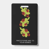 Lehrerin Schulschule Mama ID Lady Bugs Ausweis (Rückseite)