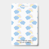 Lehrerin Schulschule Mama ID Rainbow  Ausweis (Rückseite)