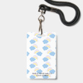 Lehrerin Schulschule Mama ID Rainbow  Ausweis (Rückseite mit Lanyard)