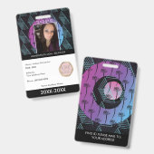 Lehrerin Schulschule Mama ID Tropical Shape Ausweis (Vorder- & Rückseite)