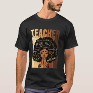 Lehrerin Schwarze Frauen Afro Afrikanische schwarz T-Shirt