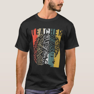 Lehrerin schwarze Geschichte Königin Melanin Afro  T-Shirt